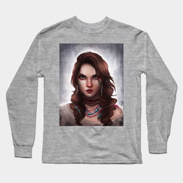 Girl portrait 2 Long Sleeve T-Shirt by The Art of William